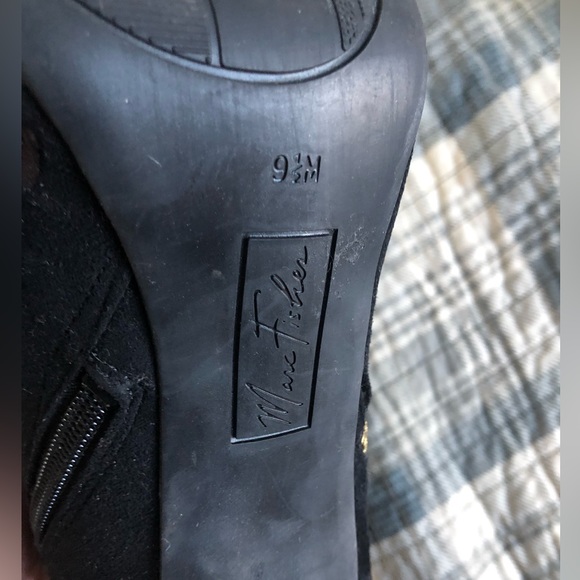 Marc Fisher black faux suede booties - Picture 5 of 6